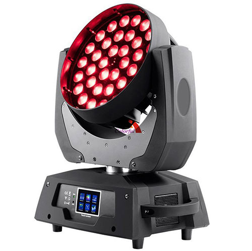 36x18W 6 IN 1 RGBWA UV DMX LED ZOOM Moving Head Wash Light