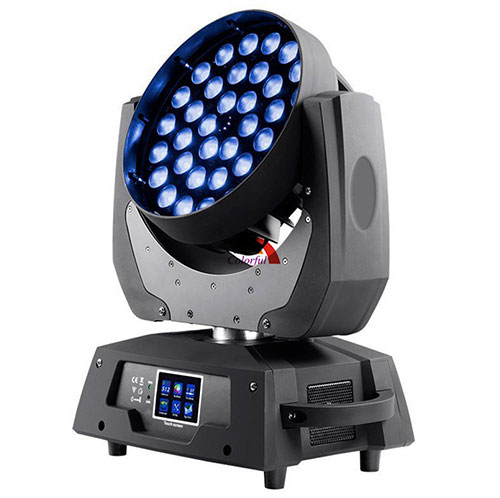 36x18W 6 IN 1 RGBWA UV DMX LED ZOOM Moving Head Wash Light