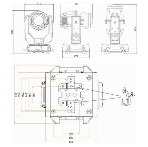 IP54 440BSW 440W 20R Waterproof Moving Head Light