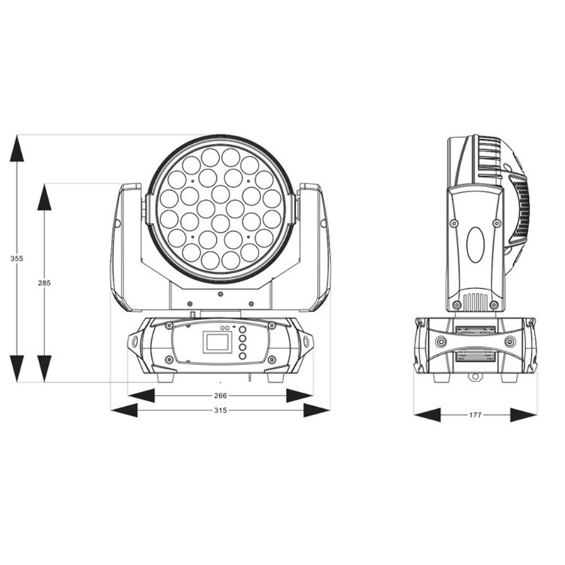 28*10W RGBW LED Wash Zoom Moving Head Light