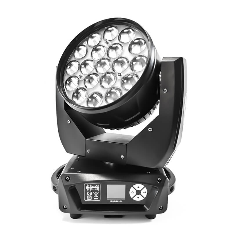 LED Moving Head 19x15W RGBW Wash Zoom Stage Lights for Church Theater