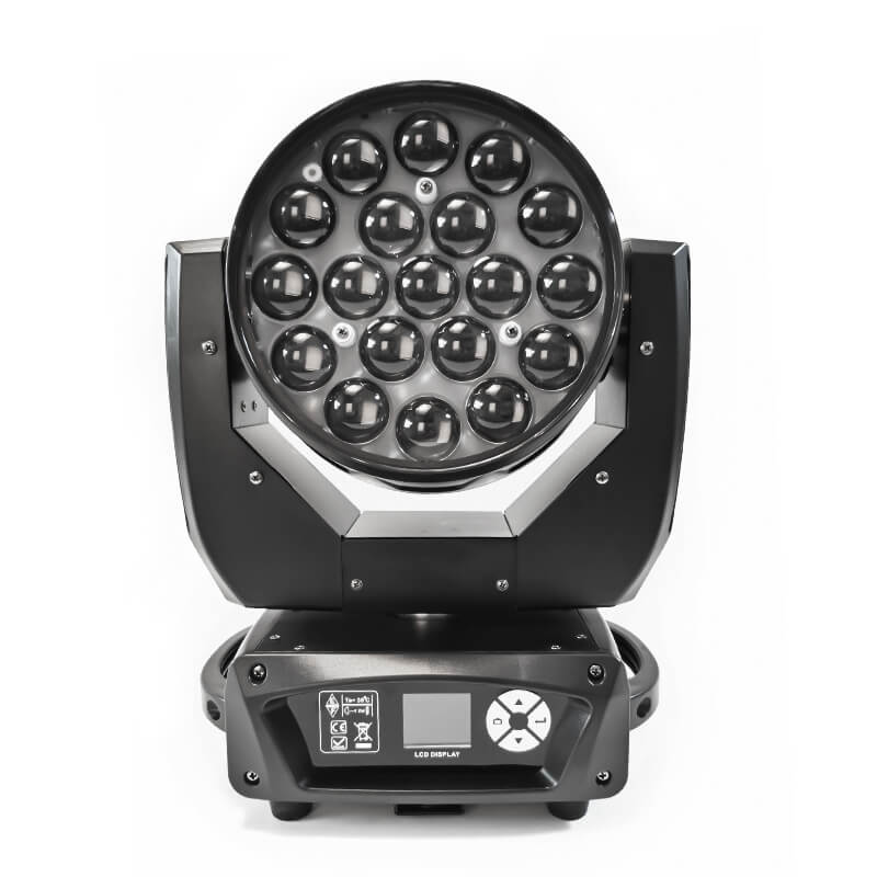 LED Moving Head 19x15W RGBW Wash Zoom Stage Lights for Church Theater