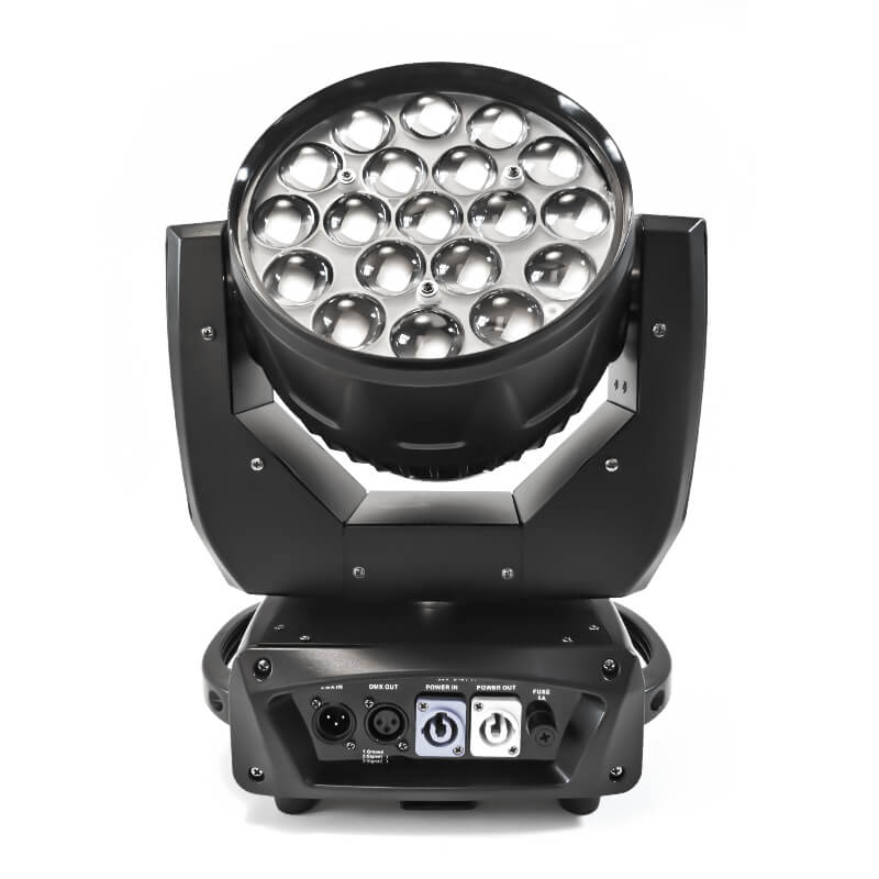 LED Moving Head 19x15W RGBW Wash Zoom Stage Lights for Church Theater