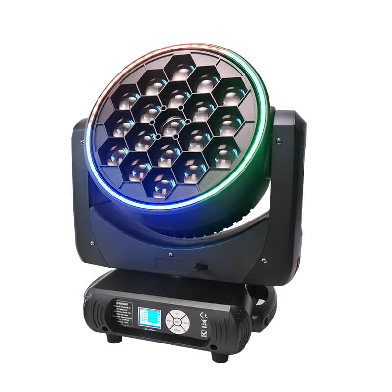 Colorful New Product 6 to 50 Degrees Zoom Angle 19x40W High Power RGBW LED Moving Head With Auxiliary Light