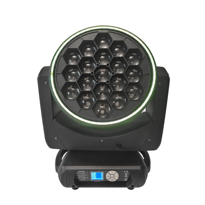 Colorful New Product 6 to 50 Degrees Zoom Angle 19x40W High Power RGBW LED Moving Head With Auxiliary Light