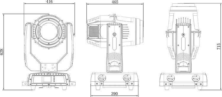 GTR BEAM 440 BSW Waterproof Beam Moving Head Light