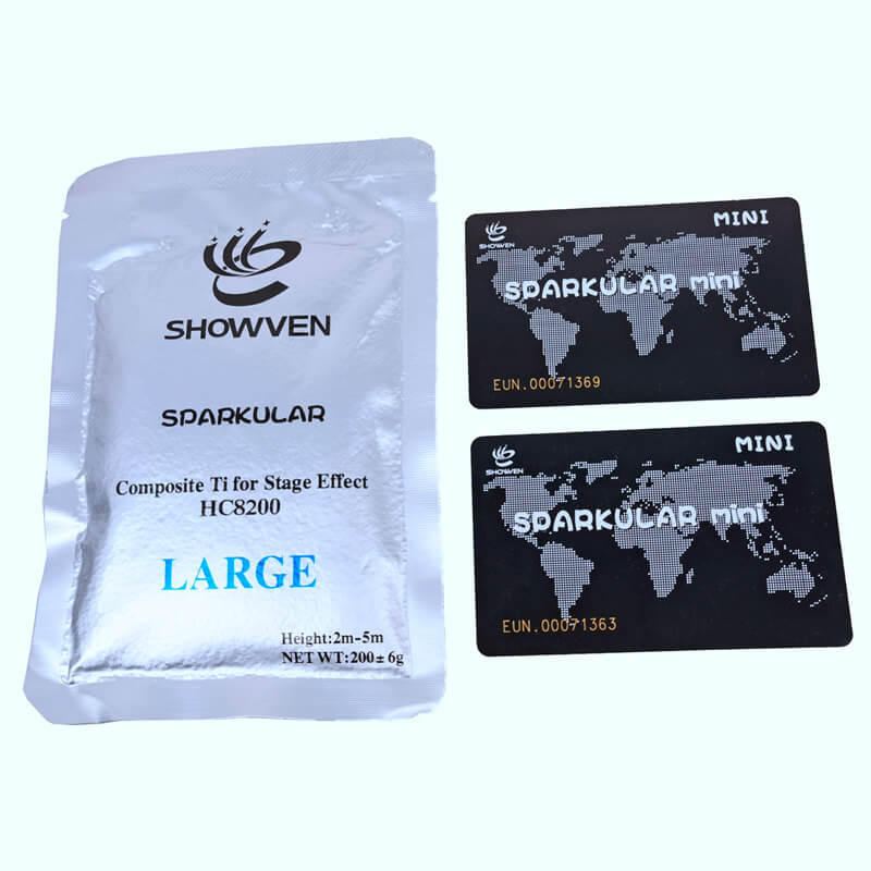 High Quality SHOWVEN Sparkular 50g 100g 200g Composite Ti Powder for Cold Fireworks Machine