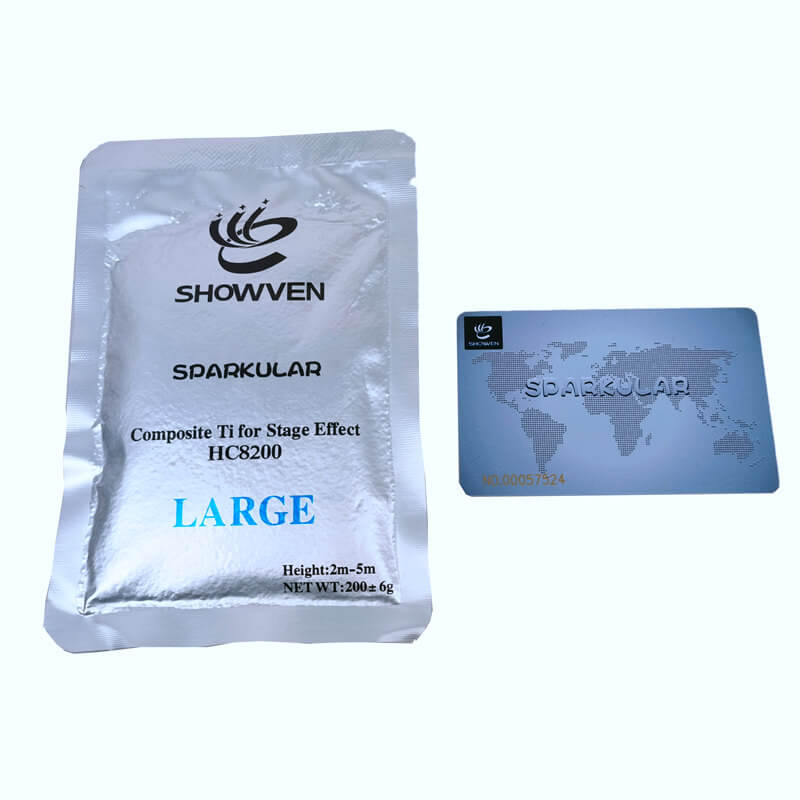 High Quality SHOWVEN Sparkular 50g 100g 200g Composite Ti Powder for Cold Fireworks Machine