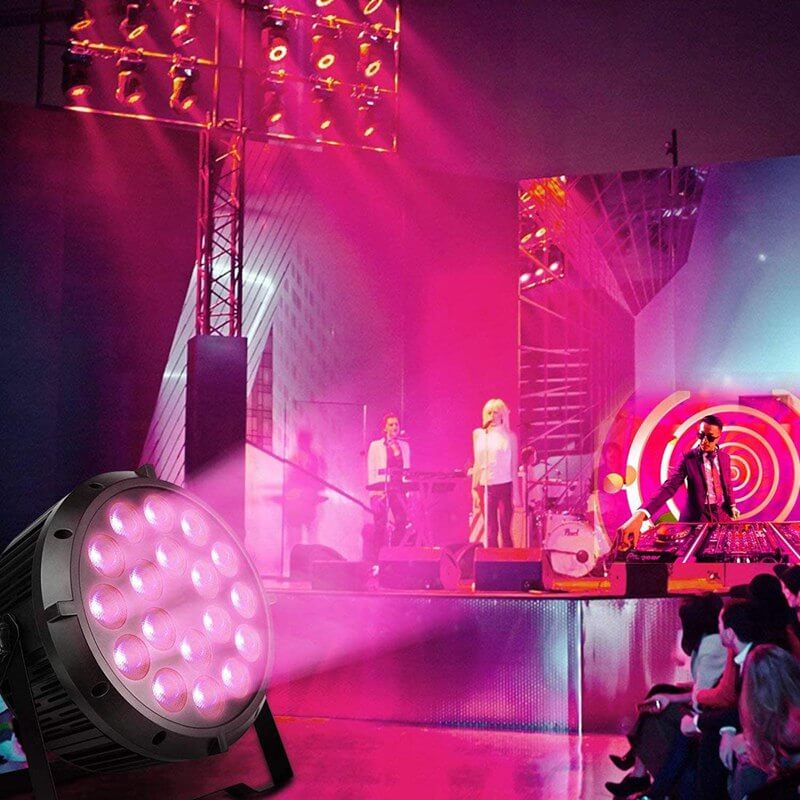 DJ Party Par Can Lights 18x8W RGBW LED Stage Lighting