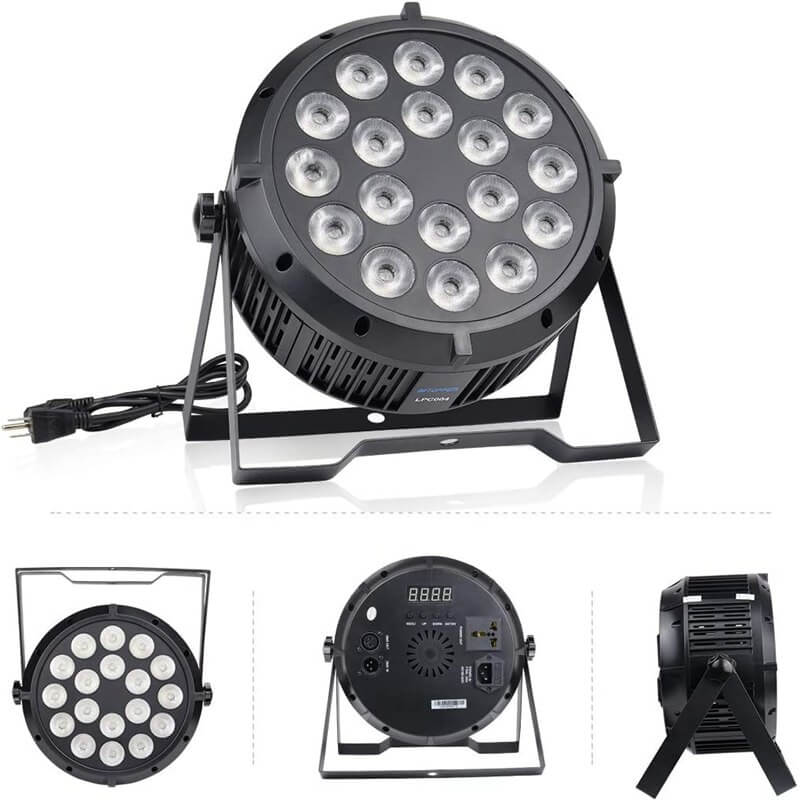 DJ Party Par Can Lights 18x8W RGBW LED Stage Lighting