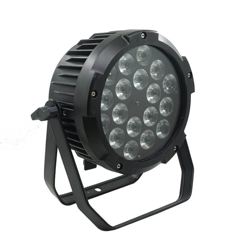 DMX512 Waterproof IP65 18x18W RGBWA UV LED Flat Par Light for Outdoor