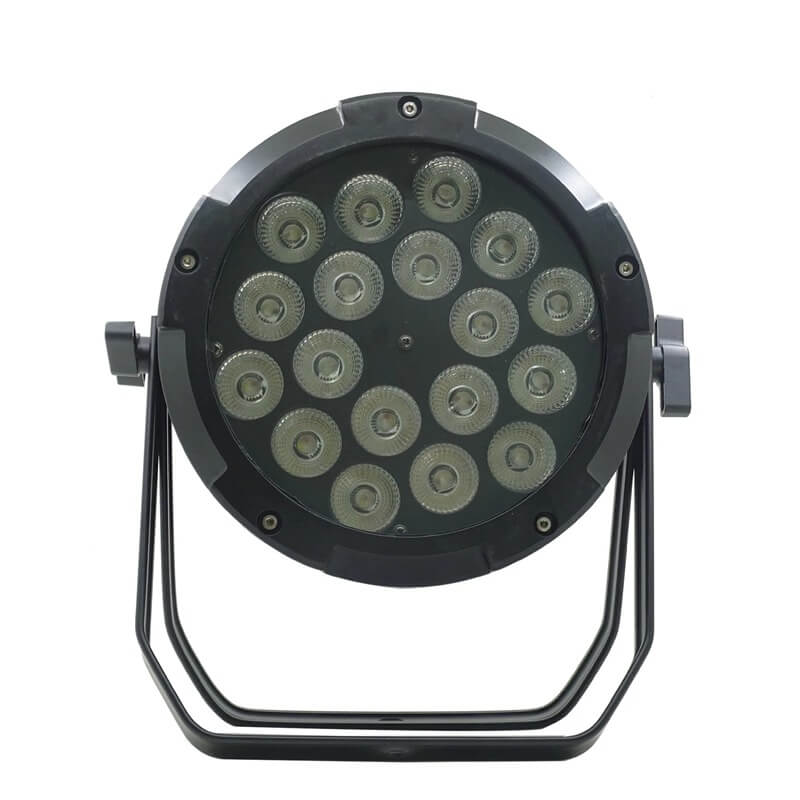 DMX512 Waterproof IP65 18x18W RGBWA UV LED Flat Par Light for Outdoor