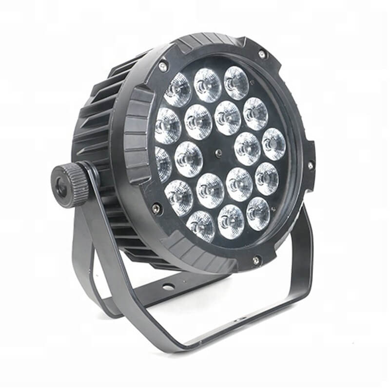 DMX512 Waterproof IP65 18x18W RGBWA UV LED Flat Par Light for Outdoor