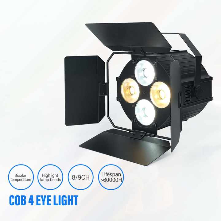 4 Eye 4X30W Cob Par Light Warm Cool White 2In1 120W Cob Led Par Light Face Profile Spotlight For Stage Wedding Studio