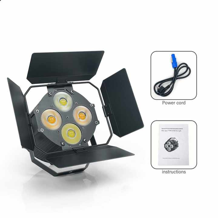 4 Eye 4X30W Cob Par Light Warm Cool White 2In1 120W Cob Led Par Light Face Profile Spotlight For Stage Wedding Studio