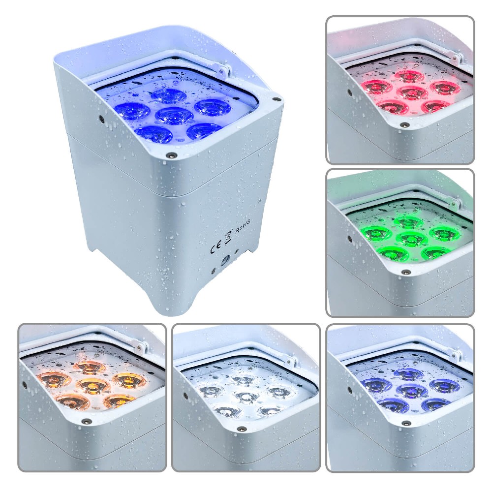 6x18W Outdoor Battery Powered and Wireless LED Flat Par Light